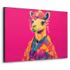 Kameel - Bloemen - Kimono - Waaiers Textielframe zwart klein -3d