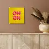 Oh ok - 3D - Geel - Roze plexiglas 5mm klein -sfeer5