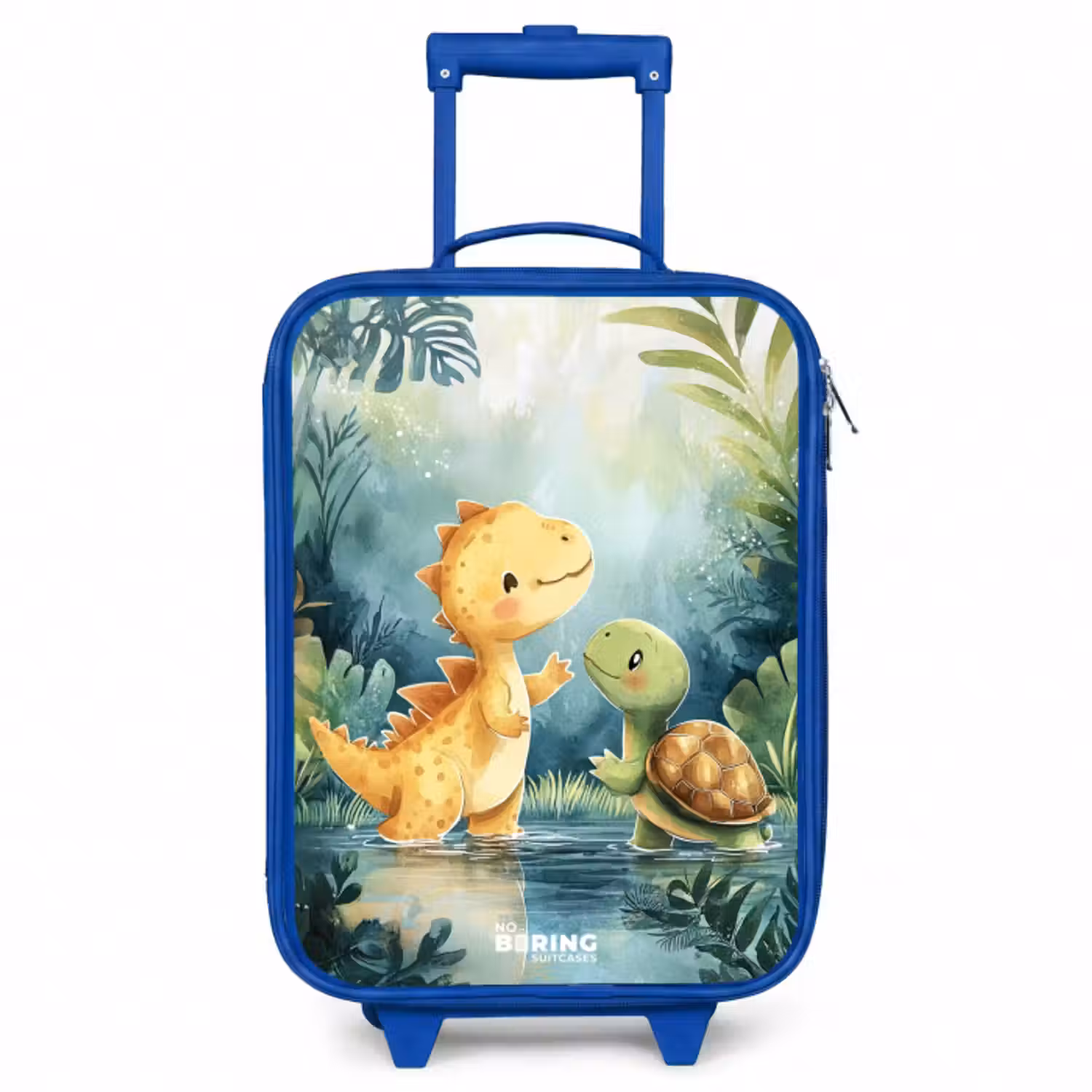 Kinderkoffer - Blauw - Dino - Schildpad - Jungle