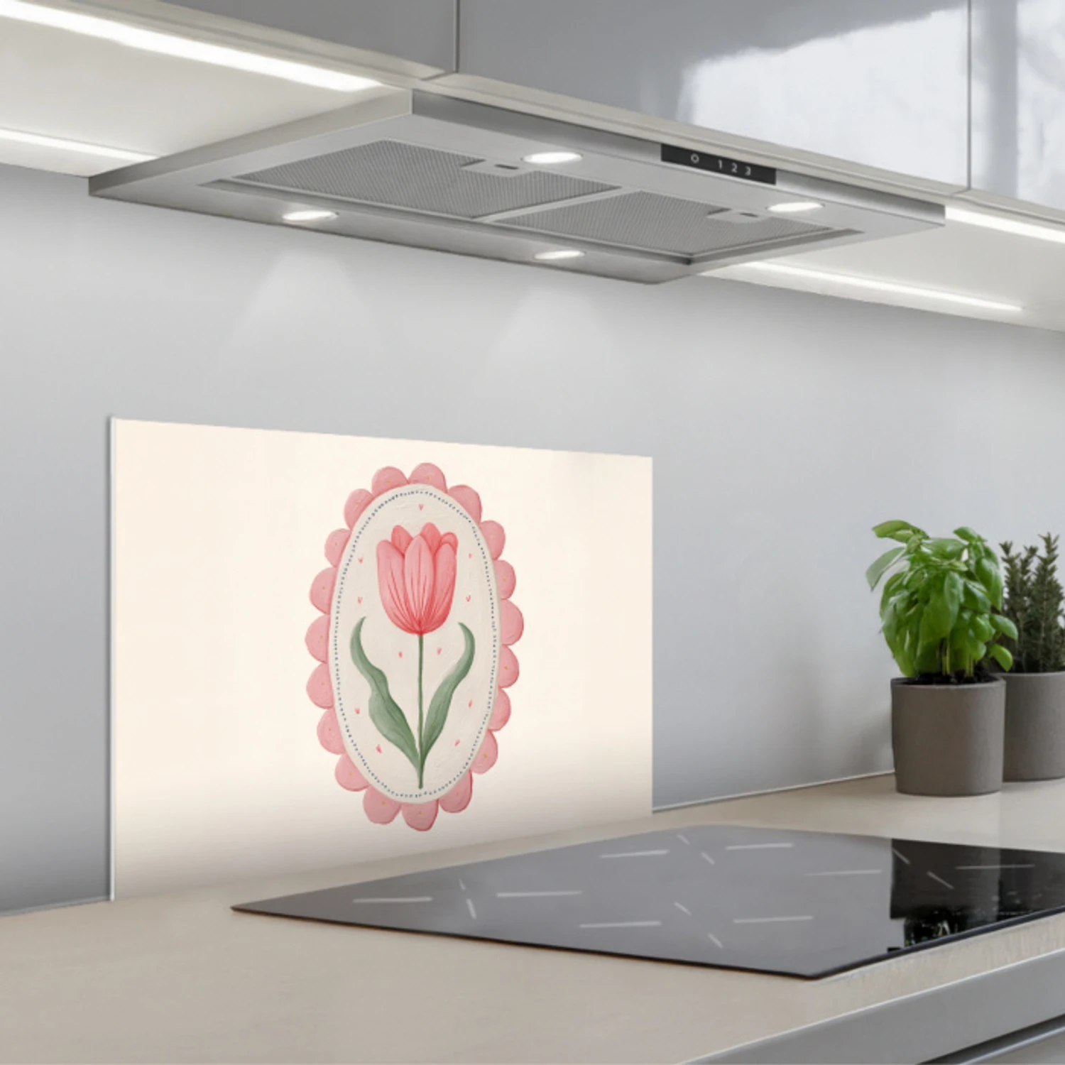 Tulp - Lijst - Ovaal - Illustratie keuken achterwand spatscherm klein -3d_schuin