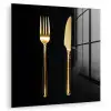 Bestek - Goud - Mes - Vork plexiglas 5mm klein -zzzproduct_nieuw