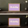 Oh darling - Hart - Paars Light Box met kabel (Tafellamp) klein -sfeer3