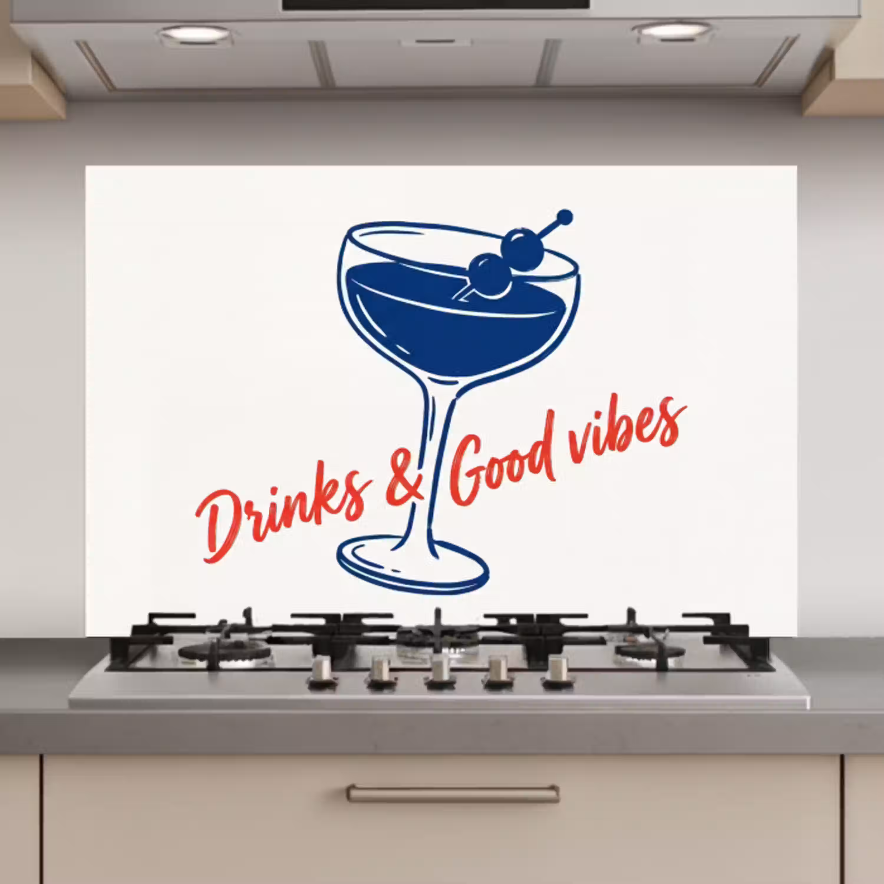 Cocktail - Glas - Illustratie - Blauw - Wit keuken achterwand spatscherm klein -3d_website