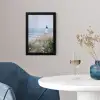 Vuurtoren - Klif - Zee - Bloemen fotolijst zwart zonder passe partout klein -sfeer4