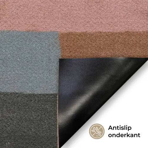 Illustratie - Vogel - Vlakken - Kleurrijk Deurmat klein -antislip_NL