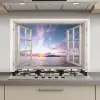 Raam met Zicht op Zonsondergang keuken achterwand spatscherm klein -3d_website