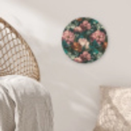 Bloemen - Schilderachtig - Patroon - Roze Akoestische PET Vilt - Rond klein 838 -sfeer4
