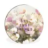 Quote - Bloemen - Schilderachtig Wandcirkel aluminium klein -3d