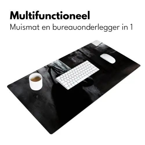 Bokshandschoenen - Muur - Duister - Zwart Muismat XXL klein -sfeer4