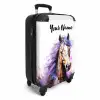 Aquarel paard met paarse manen NBS - Handbagage koffer - Kinderen Unisex middel -productfoto_3d