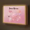 Planeten - Roze - Sterren Light Box met batterij (Wandlamp kind) middel -z3d_website
