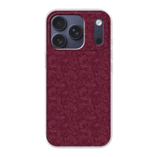 Bladeren - Patroon - Paars Telefoonhoesje iPhone 17 Pro klein 878 -3d