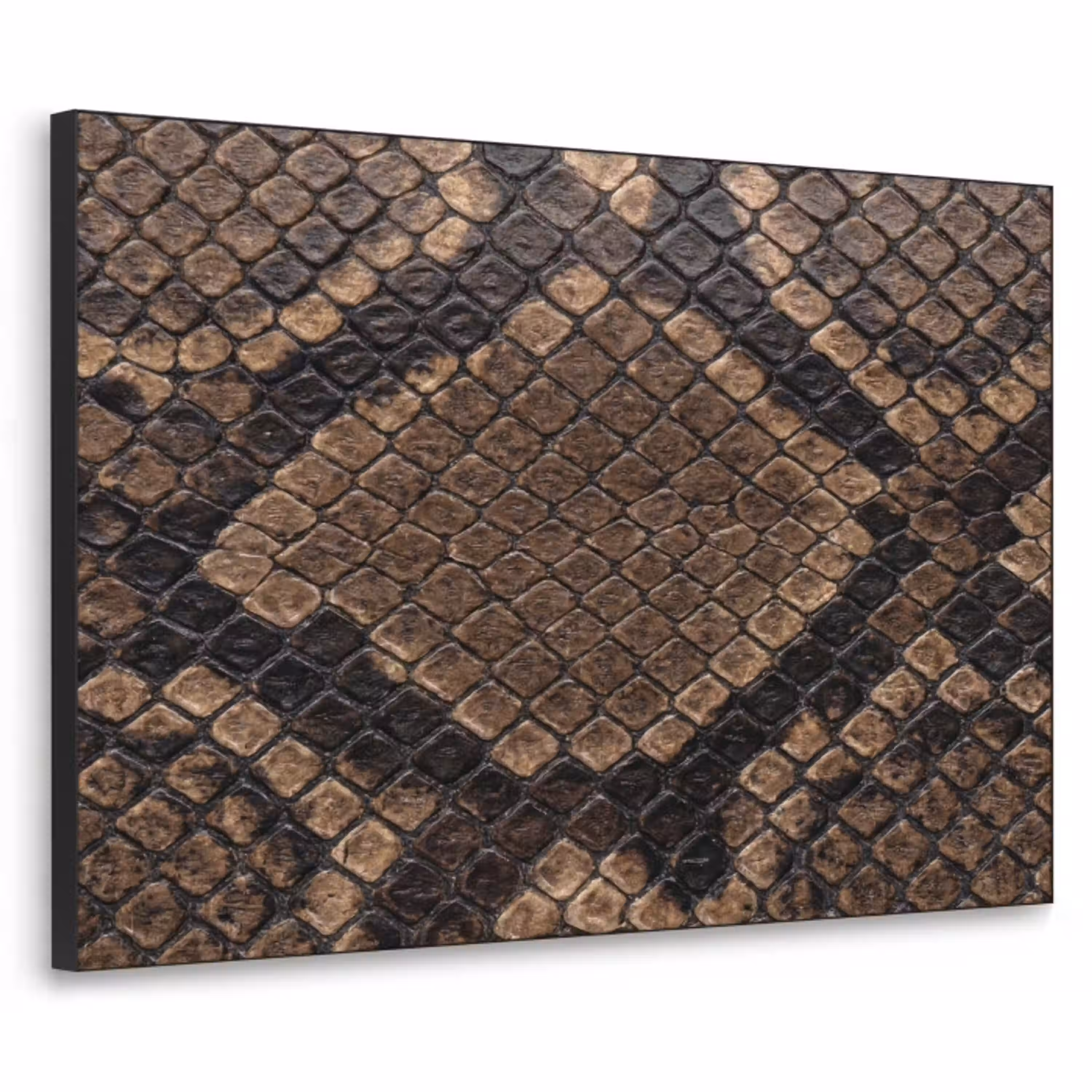 Python - Schubben - Brons Textielframe zwart klein -3d
