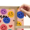 Smileys - Kleurrijk - Hartjes Light Box met batterij (Wandlamp kind) middel -USP_websiteprintNL
