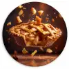 Appel - Taart - Warm - Eten Wandcirkel plexiglas klein -3d