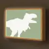 Dino - T-rex - Dinosaurus - Groen - Tyrannosaurus rex Light Box met batterij (Wandlamp kind) middel -z3d_website