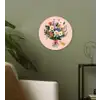 Margrieten - Boeket - Strikje - Roze Wandcirkel plexiglas klein -sfeer3