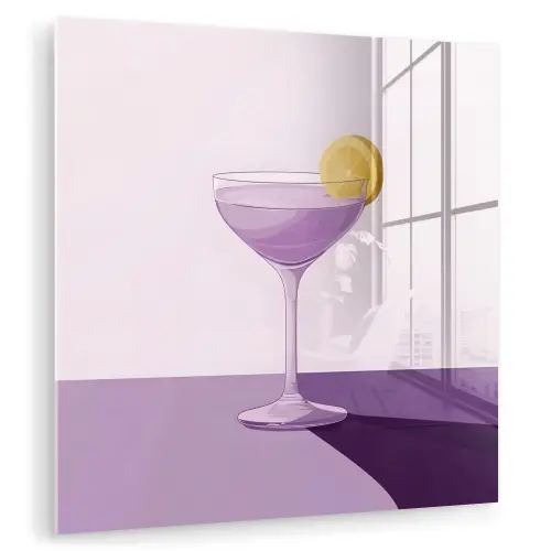 Cocktail - Paars - Minimalistisch - Citroen plexiglas 5mm klein -zzzproduct_nieuw