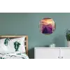 Doorkijk - Lavendel - Landschap - Bloemen - Paars Wandcirkel aluminium klein -slaapkamer