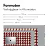 Rood - Tegelpatroon - Crème Muismat XXL klein 681 -sfeer5