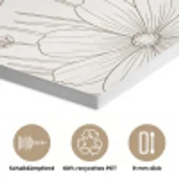 Minimalistisch - Modern - Bloemen - Beige PET vilt klein -closeup_DE