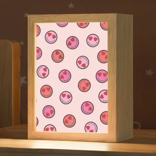 Smileys - Hartjes - Roze Light Box met kabel klein -zzz_3d_website