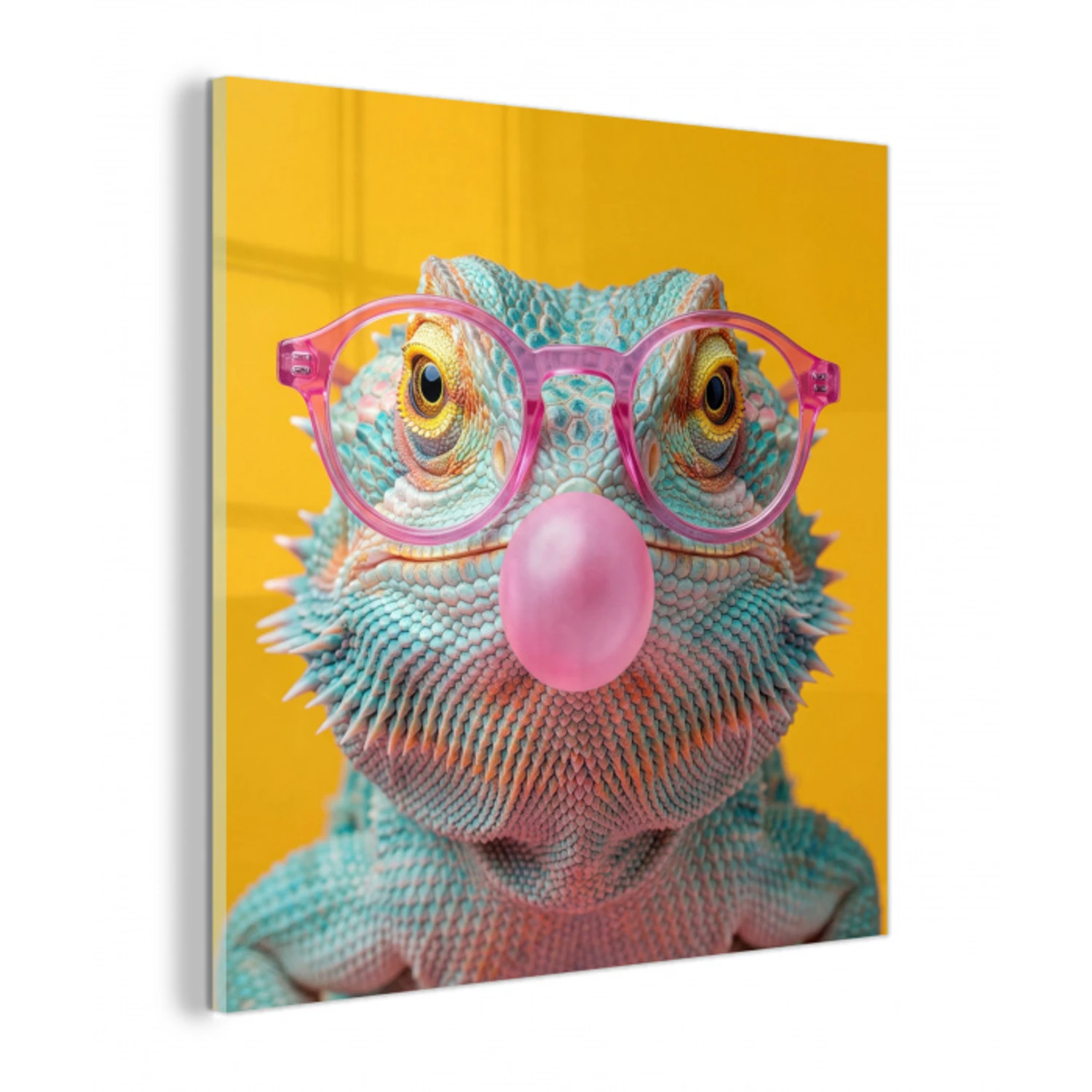 Kameleon - Kauwgom - Kleurrijk plexiglas 5mm klein -z3d