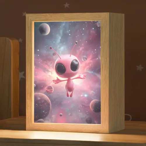 Roze - Alien - Planeten - Ruimte Light Box met kabel klein -zzz_3d_website