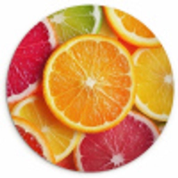 Fruit - Kleurrijk - Close up Wandcirkel plexiglas klein -3d