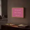 eat me out don't stress me out - Roze - Minimalistisch Light Box met batterij (Wandlamp) middel -sfeer1