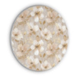 Bloemen - artistiek - Goud Akoestische PET Vilt - Rond klein 838 -3d