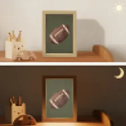 Football - Hout - Sport - Groen Light Box met kabel (Kinderlampje) klein -sfeer3_kind