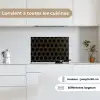 Parallel - Goud - Zwart - Bijenraatmotief keuken achterwand spatscherm klein 900 -sfeer4_FR