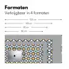 Klassiek - Geometrisch - Blauw Muismat XXL klein 681 -sfeer5