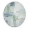 Verf - Moderne kunst - Abstract - Grijs Akoestische PET Vilt - Rond klein -3d