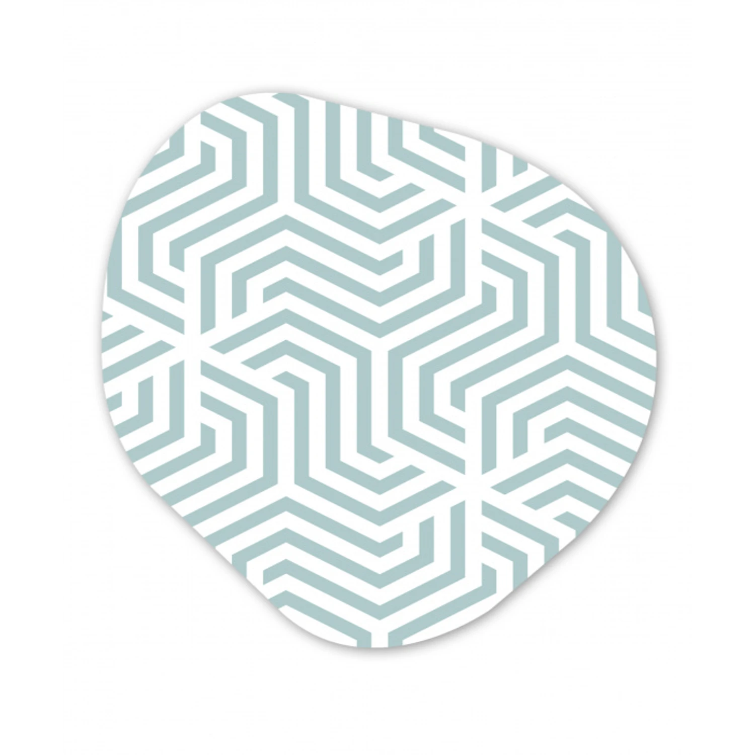 Patroon - Lijn - Design - Groen Wandcirkel Organisch Forex 3mm klein 629 -3d