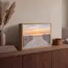 Zonsondergang - Strand - Zand Light Box met batterij (Wandlamp) middel -sfeer2