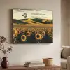 Zonnebloem - Veld - Windmolen Textielframe zwart klein -sfeer3