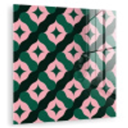 Groen - Roze - Retro - Sterren plexiglas 5mm klein 11 -zzzproduct_nieuw