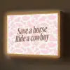 Koeienprint - Roze - Cowboy - Horse Light Box met batterij (Wandlamp) middel -z3d_website
