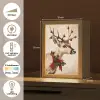 Gewei - Kerst - Rendier - Rood Light Box met kabel (Tafellamp) klein -USP_NL