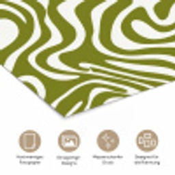 Lijnpatroon - Groen - Organisch poster papier klein 62 -tcloseup_DE