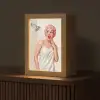 Vrouw - Douche - Roze Light Box met kabel (Tafellamp) klein -z3d_website