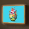 Drakenfruit - Blauw - Levendig Light Box met batterij (Wandlamp) middel -z3d_website