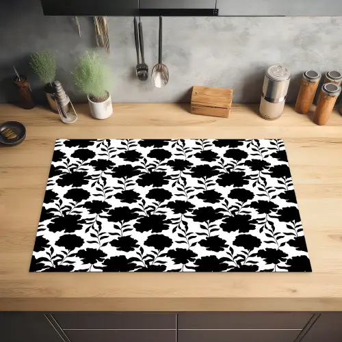 Bloemen -  Patroon - Decoratief Inductie beschermer vinyl 3mm klein 276 -sfeer5