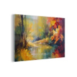Landschap - Olieverf - Rivier - Kleurrijk plexiglas 5mm klein -z3d