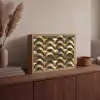 Schubben - Structuur - Goud Light Box met batterij (Wandlamp) middel 907 -sfeer2