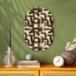 Abstract - Retro - Zwart Wandcirkel Ovaal Forex klein 630 -sfeer2
