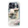 Fiets - Pastelkleuren - Bloemen Telefoonhoesje iPhone 17 Pro klein -3d