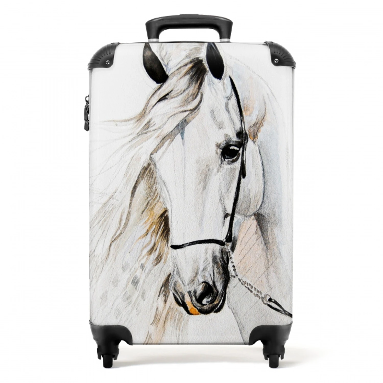 Witte Werveling NBS - Handbagage koffer - Unisex middel -productfoto_recht